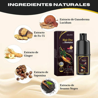 Champú Anticanas 3 en 1 para Mujeres e Hombres - Negro